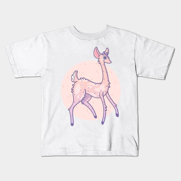 Pinky Fawn Kids T-Shirt by Meeko_Art